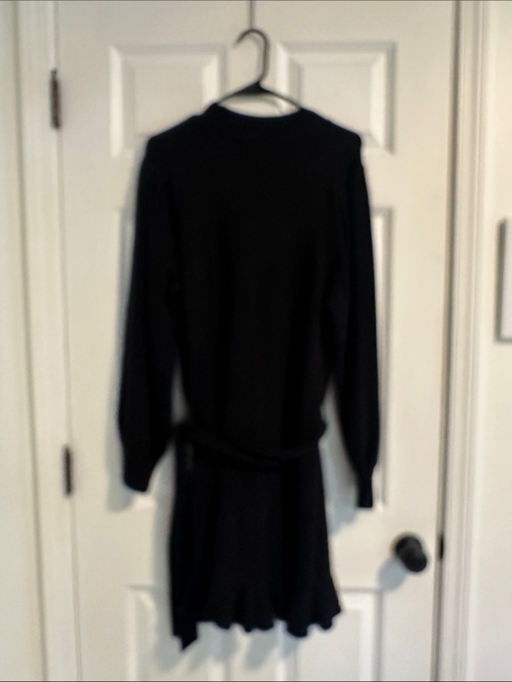 EUC Paige Julita Long Sleeve Wool Sweater Dress in Black size L - Picture 10 of 12